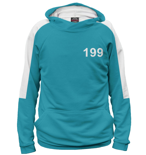 Мужское худи с изображением 199 цвета Белый