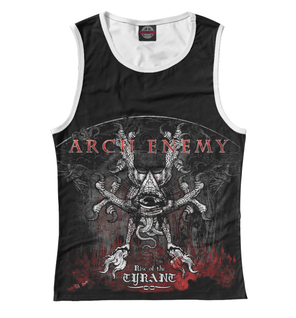 Майка для девочки с изображением Archenemy цвета Белый