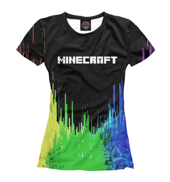 Женская футболка с изображением Minecraft | Майнкрафт цвета Белый