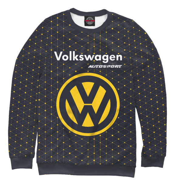 Свитшот для девочек с изображением Volkswagen | Autosport цвета Белый