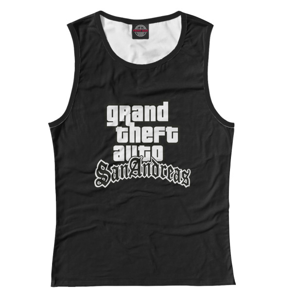 Майка для девочки с изображением GTA:SanAndreas цвета Белый