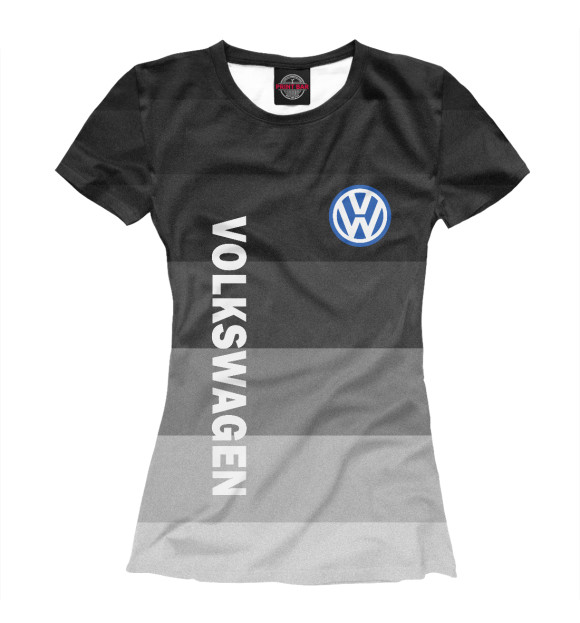 Женская футболка с изображением ФОЛЬКСВАГЕН, VOLKSWAGEN цвета Белый