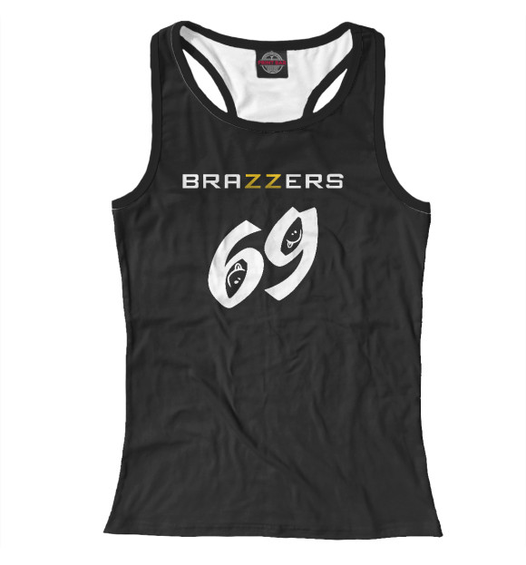 Женская майка-борцовка с изображением Brazzers 69 цвета Белый