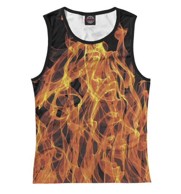 Женская майка с изображением Flame цвета Белый