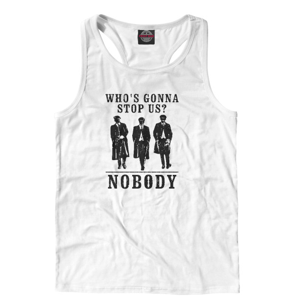 Мужская майка-борцовка с изображением Острые козырьки цвета Белый