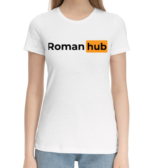 Хлопковая футболка для девочек Roman + Hub