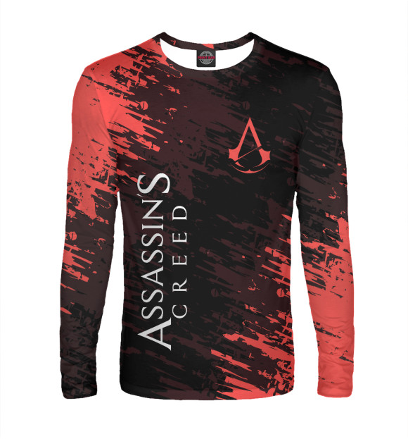 Мужской лонгслив с изображением Assassin's Creed цвета Белый