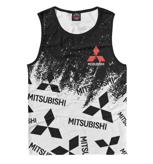 Майка для мальчика с изображением Mitsubishi цвета Белый