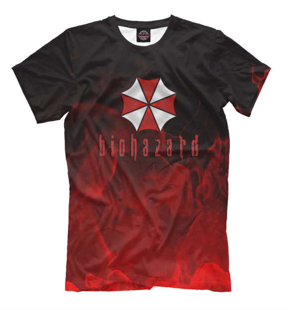 Футболка для мальчиков с изображением BIOHAZARD цвета Белый