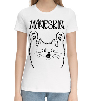 Хлопковая футболка для девочек Maneskin - Rock Cat