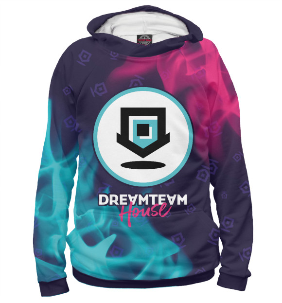 Мужское худи с изображением Dream Team House цвета Белый