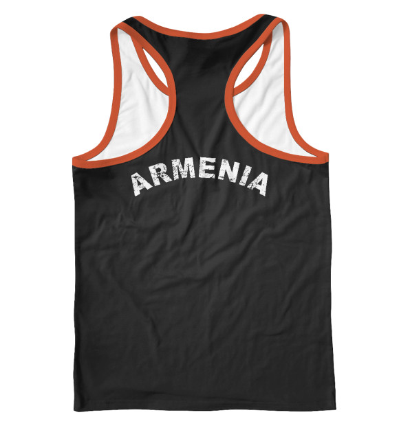 Мужская майка-борцовка с изображением Armenia цвета Белый