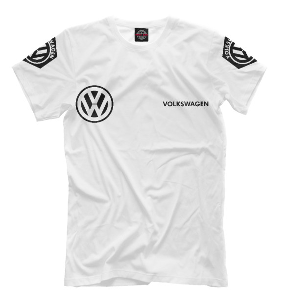 Мужская футболка с изображением Volkswagen цвета Белый