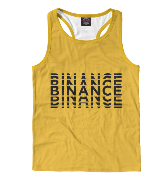 Мужская майка-борцовка с изображением Binance цвета Белый