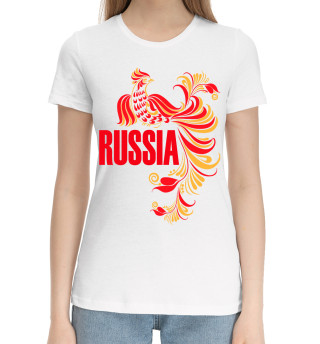 Хлопковая футболка для девочек Россия