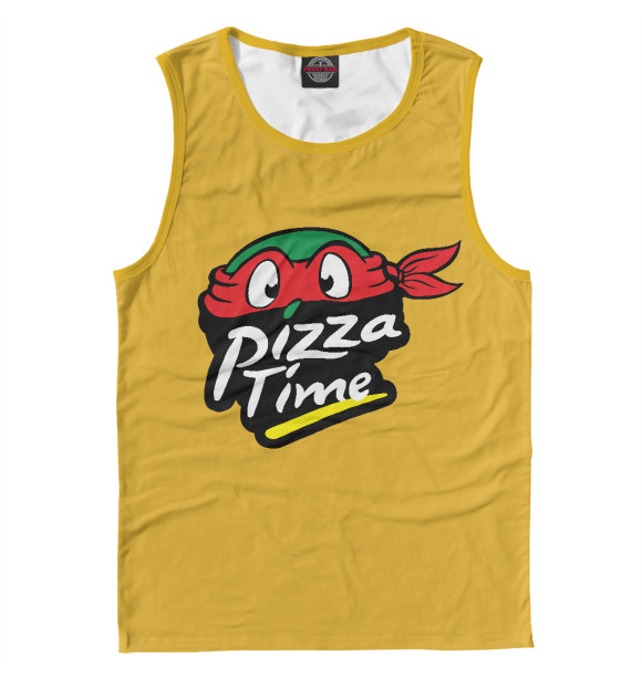 Майка для мальчика с изображением Pizza Time цвета Белый