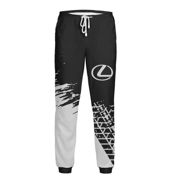 Мужские спортивные штаны с изображением Lexus / Лексус цвета Белый
