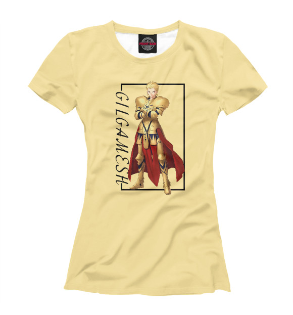 Футболка для девочек с изображением Gilgamesh Fate цвета Белый