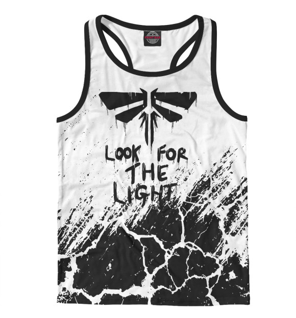 Мужская майка-борцовка с изображением The Last of Us цвета Белый