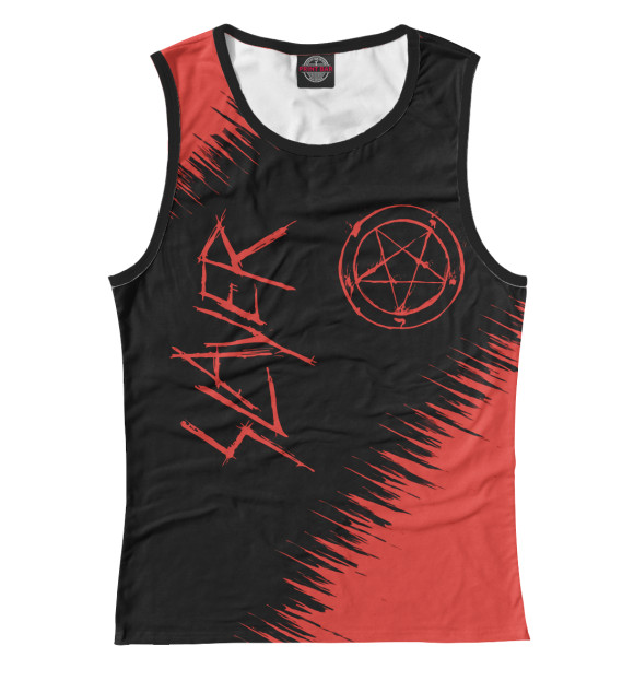Майка для девочки с изображением Slayer цвета Белый