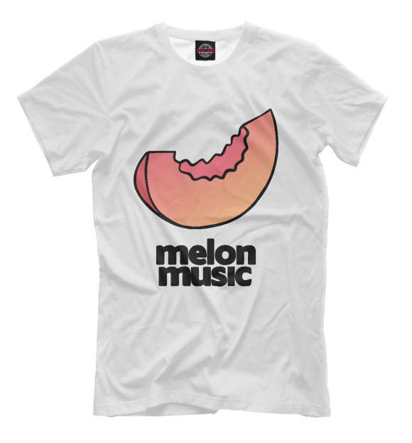 Мужская футболка с изображением Melon Music цвета Белый