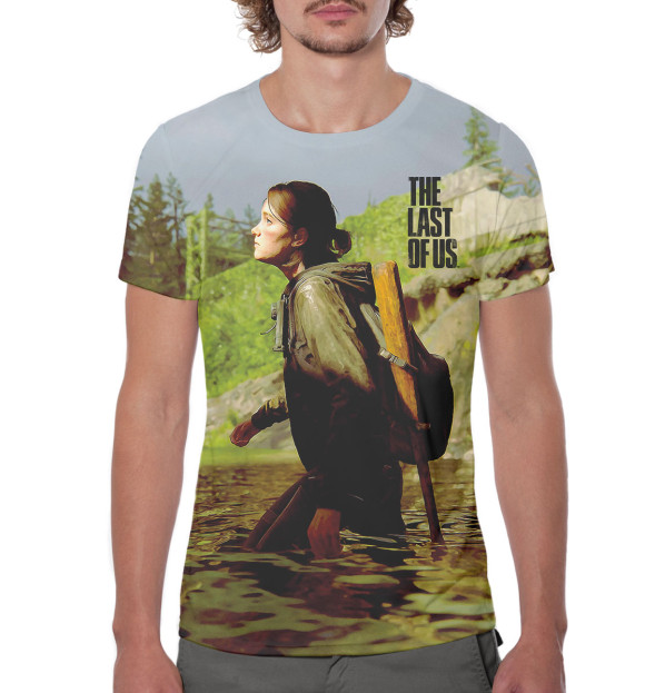 Мужская футболка с изображением Элли The Last of Us цвета Белый