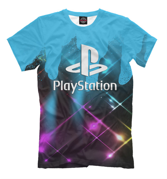 Мужская футболка с изображением Playstation цвета Белый