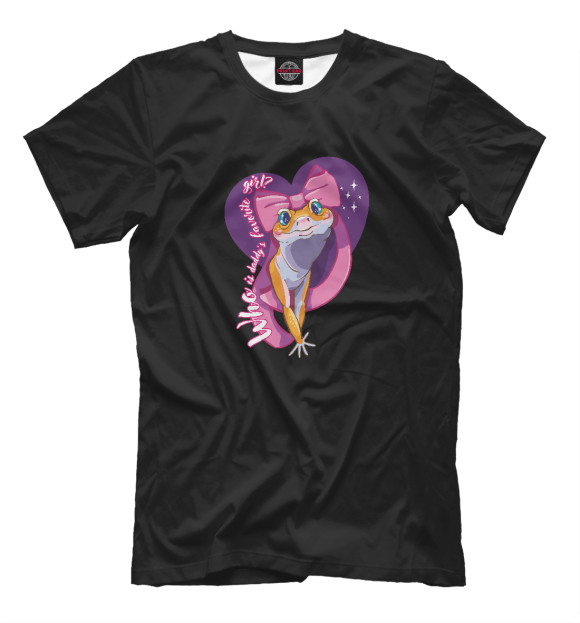 Мужская футболка с изображением Girl (black) цвета Белый