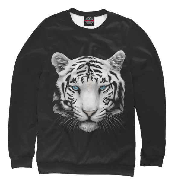 Мужской свитшот с изображением Год тигра цвета Белый