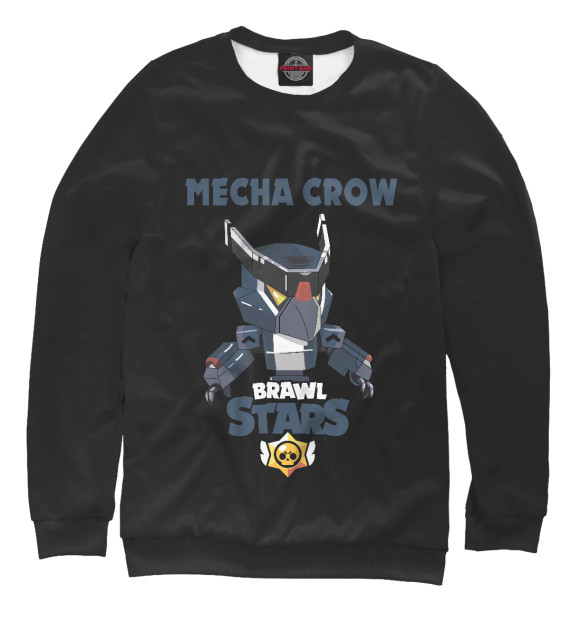 Свитшот для девочек с изображением Brawl Stars CROW цвета Белый
