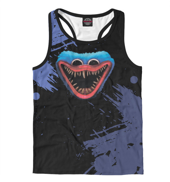 Мужская майка-борцовка с притом Poppy Playtime цвета Белый Мужская майка-борцовка с изображением Poppy Playtime цвета Белый