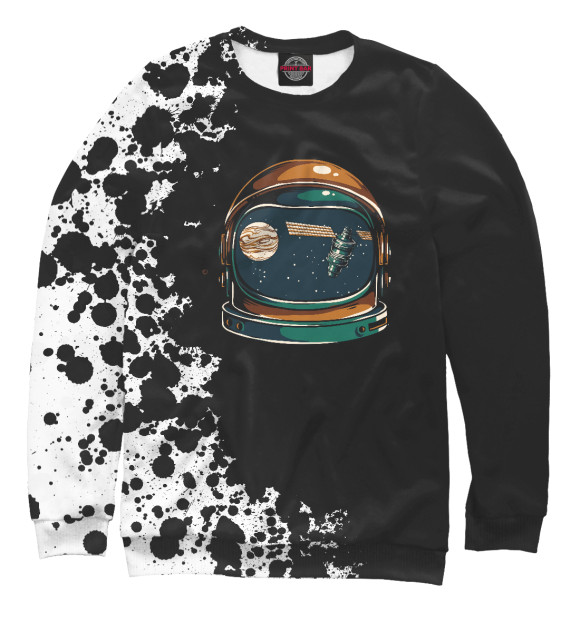 Свитшот для девочек с изображением Shirt astronaut helmet цвета Белый