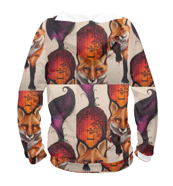 Женское худи с изображением Foxy цвета Белый