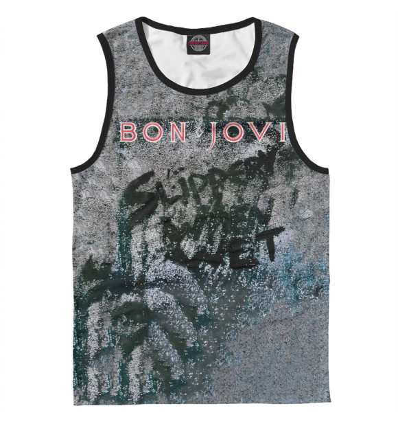 Майка для мальчика с изображением Bon Jovi цвета Белый