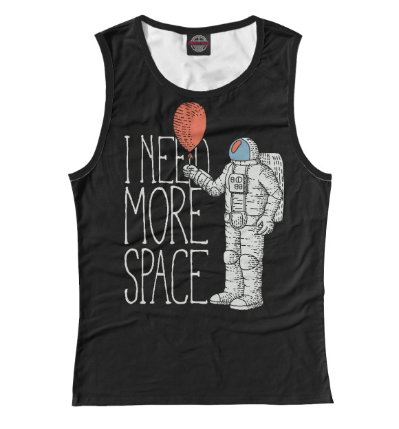 Майка для девочки с изображением I need more space цвета Белый