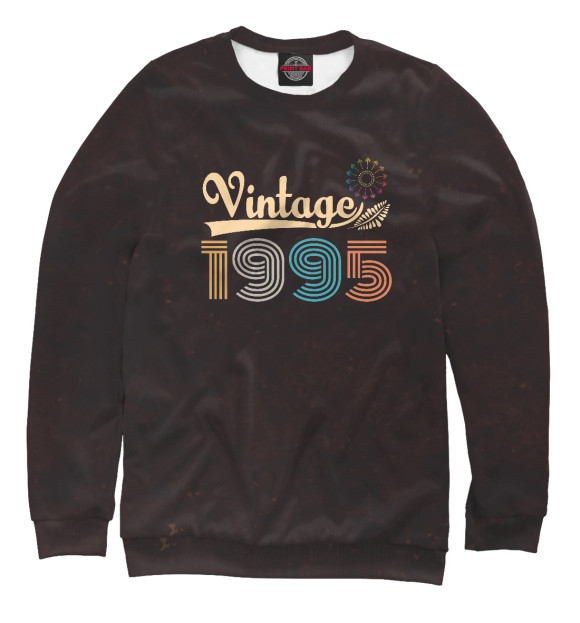 Свитшот для мальчиков с изображением Vintage 1995 retro birthday цвета Белый