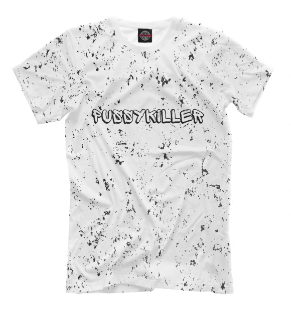 Мужская футболка с изображением Pussykiller Граффити цвета Белый