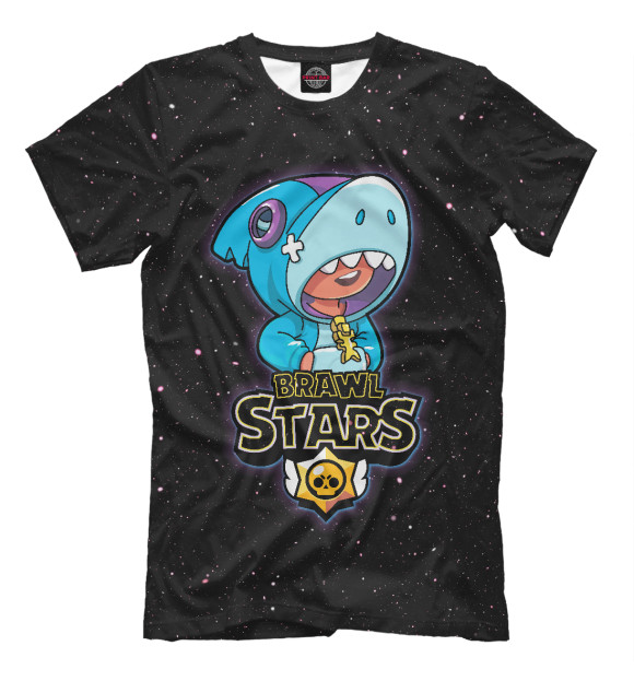 Футболка для мальчиков с изображением Space Leon Shark цвета Белый