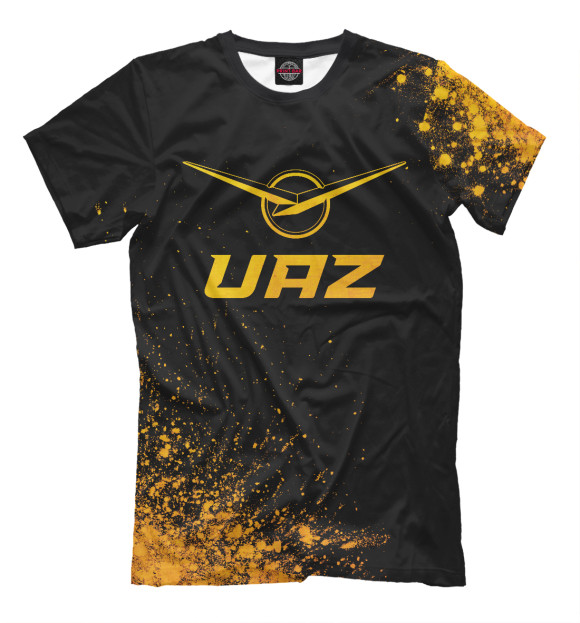 Мужская футболка с изображением UAZ Gold Gradient цвета Белый