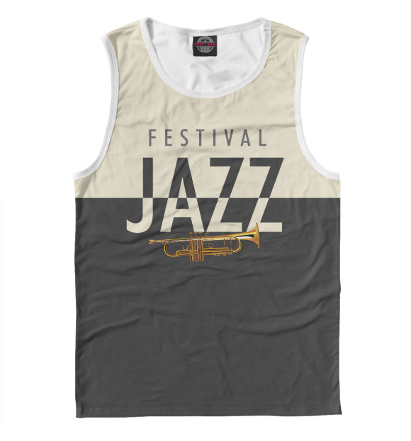 Мужская майка с изображением Джаз цвета Белый