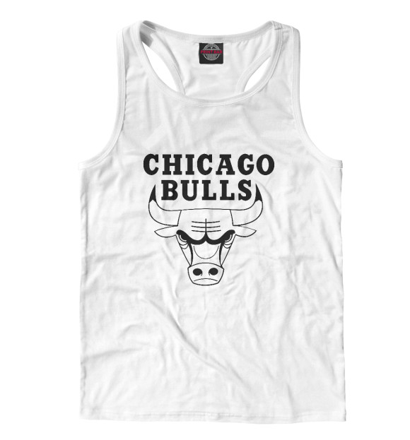 Мужская майка-борцовка с изображением Chicago Bulls цвета Белый