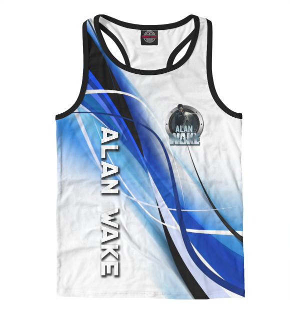 Мужская майка-борцовка с изображением Alan Wake цвета Белый