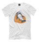 Мужская футболка Акула оранжевая