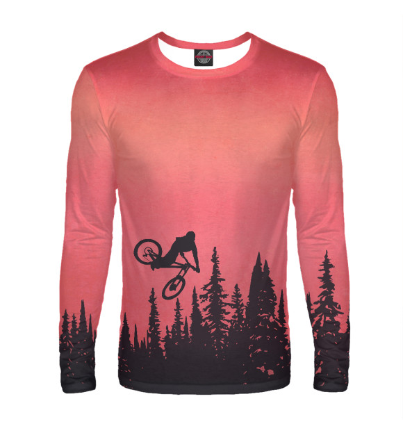 Мужской лонгслив с изображением Whip Colors цвета Белый