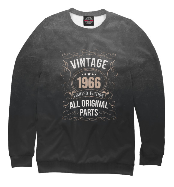 Женский свитшот с изображением Vintage 1966 цвета Белый