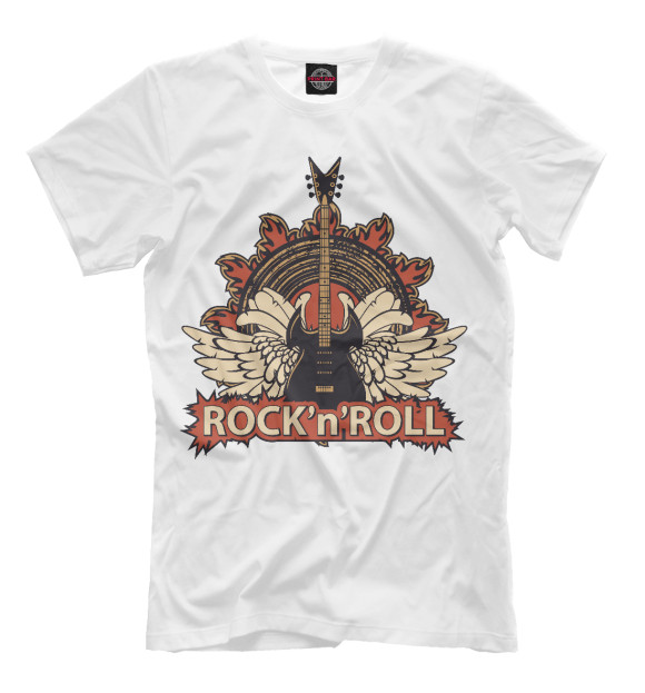 Футболка для мальчиков с изображением Rock'n'roll цвета Белый