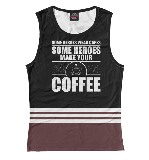 Майка для девочки с изображением Cool Barista For Men Women цвета Белый