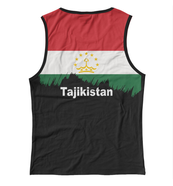 Женская майка с изображением Tajikistan цвета Белый