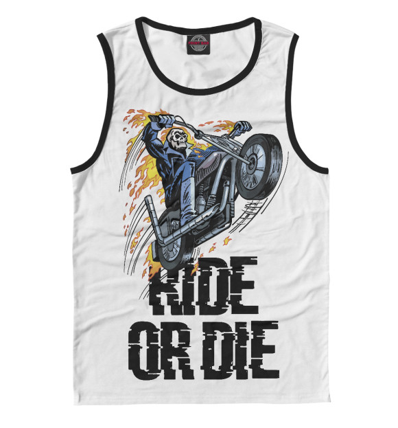 Майка для мальчика с изображением Ride or die цвета Белый