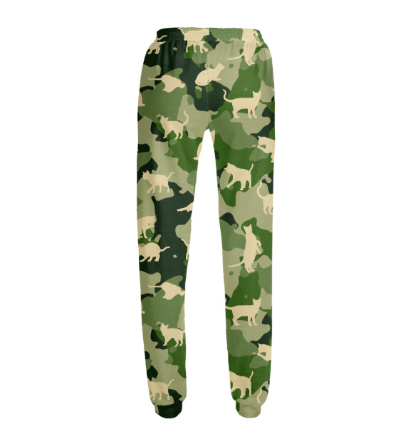 Женские спортивные штаны с притом Коты цвета Белый Женские спортивные штаны с изображением Коты цвета Белый